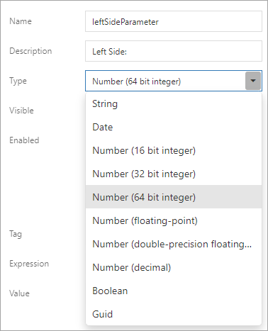 Built-in parameter types