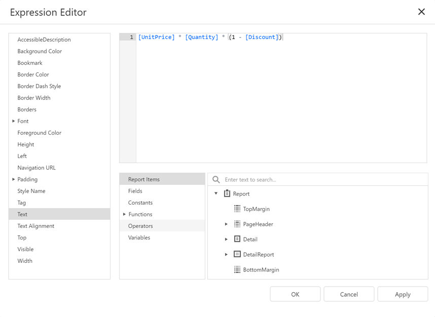 Expression Editor