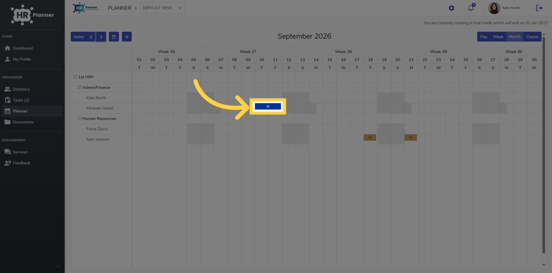 View The Planner